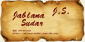 Jablana Sudar vizit kartica